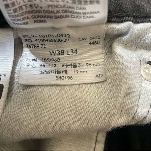 Levi's Jeans Mens 38 X 31 Black 541 Athletic Taper Fit Denim Cotton Western - Picture 8 of 13